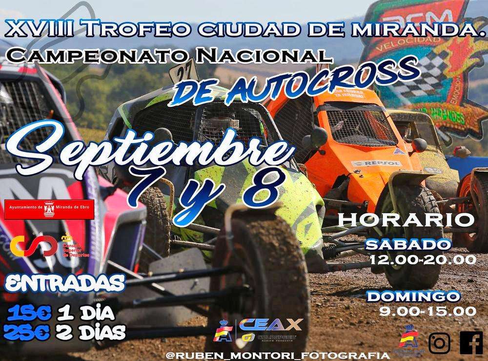 cartel 18 autocross ciudad de miranda