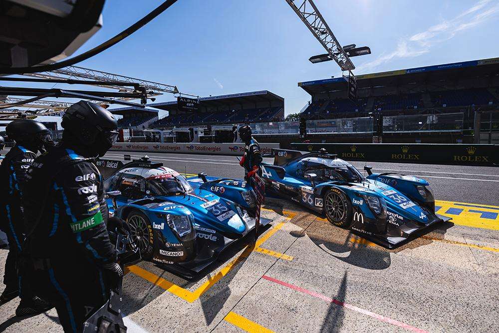 alpine elf endurance team on pace during the 24 hours of le mans test day 4